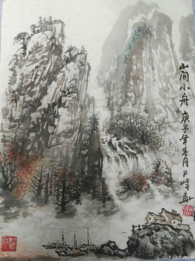 荆古轩日记-非常时期我在在江汉石油管理局设计院返乡家中创作的书画小品。【图2】