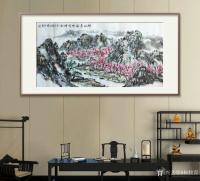 艺术家杨牧青日记:名称：大写意国画《神州春风，田园祥和》
规格：136cm×【图0】