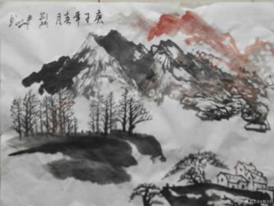 荆古轩日记-非常时期居家中，返乡江汉抗疫情，书画山水习笔墨，岂将岁月悠闲过。——荆门尹峰附诗【图2】