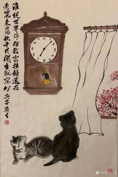 石广生日记-国画花鸟画《谁说世界停摆》；
画中有话，石画石说。据说疫情当下，世界多个国家各【图1】
