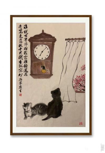 石广生日记-国画花鸟画《谁说世界停摆》；
画中有话，石画石说。据说疫情当下，世界多个国家各【图6】
