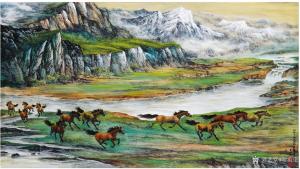 艺术品图片：艺术家叶英伦国画作品名称《闪烁千澜足威英》价格8993233.00 元