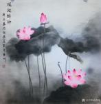 徐景莲日志-国画水墨荷花作品《雨塘清韵》《熏风幻梦》《瑶池醉香》，庚子年【图3】