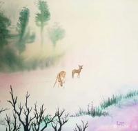 艺术家王征明日记:水意画春夏秋冬四季图，宁静、空灵，请欣赏；
水意画：以无法【图3】