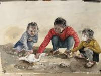艺术家周海波日记:水彩人物画《不得返学的孩子》；
时间有限，只好关注身边的事【图4】