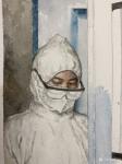 周海波日志-抗疫作品水彩画《我轻轻的关门》进行中....
观点：绘画不【图3】
