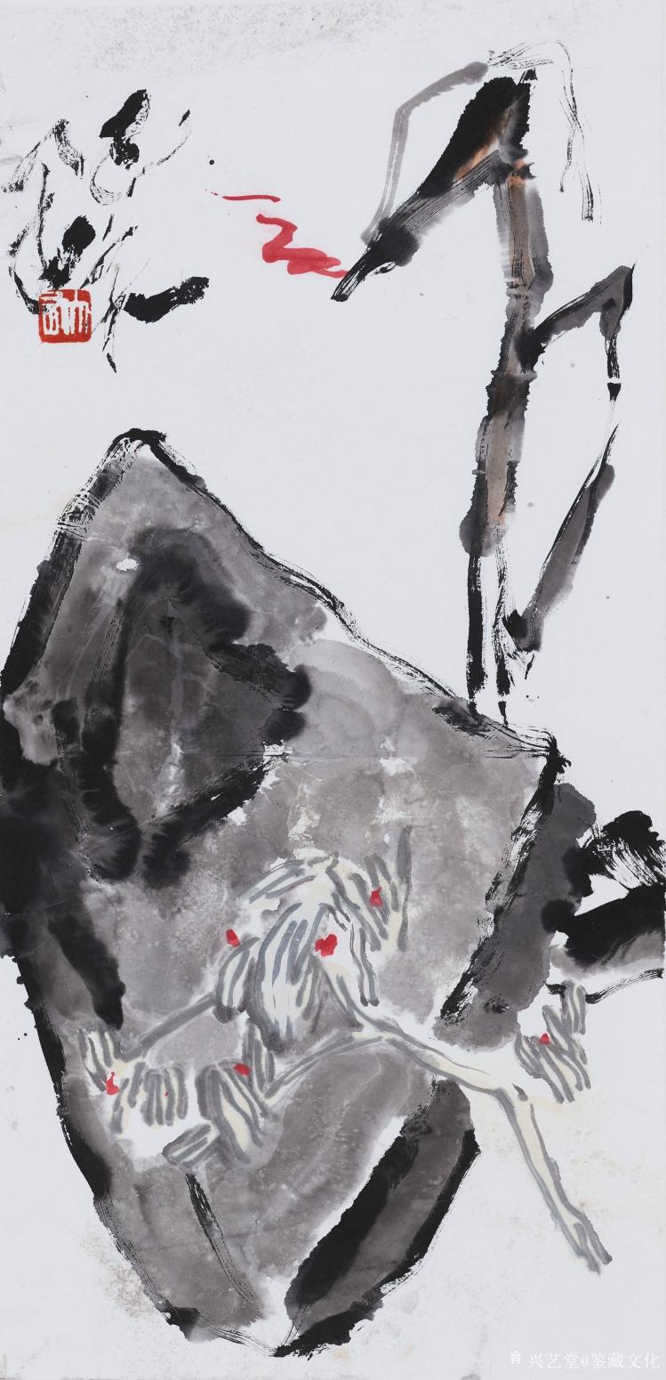 鉴藏文化国画作品《夜课》