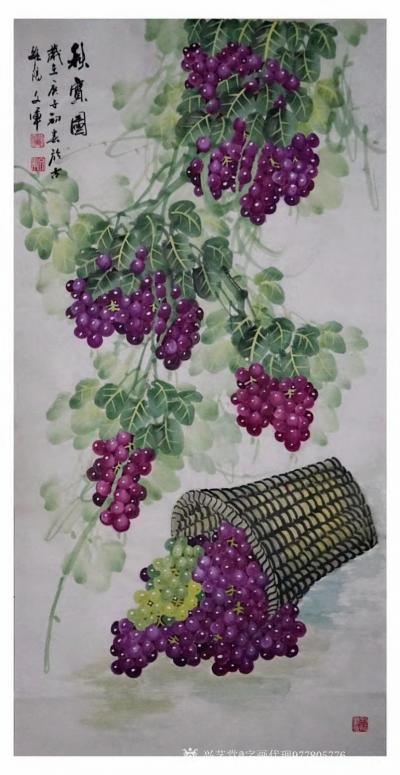字画代理威977805476日记-签约画家党文军老师葡萄作品欣赏
党文军字俊逸，秋风堂主人，出生于1965年1月【图3】