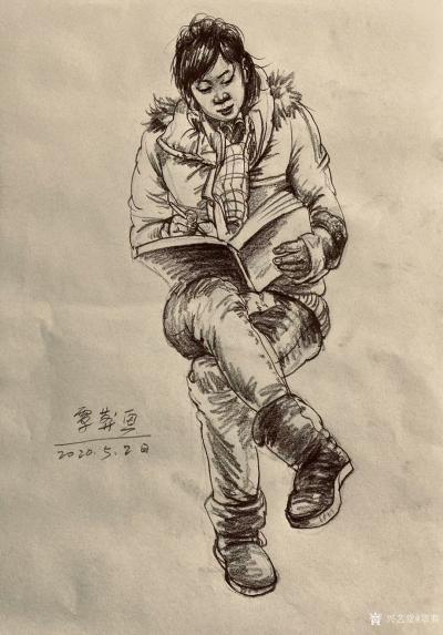 覃莽日记-人物肖像速写作品欣赏，覃莽2020五一假期人物速写习作汇总，请欣赏。【图2】