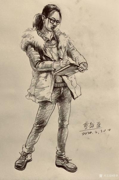 覃莽日记-人物肖像速写作品欣赏，覃莽2020五一假期人物速写习作汇总，请欣赏。【图3】