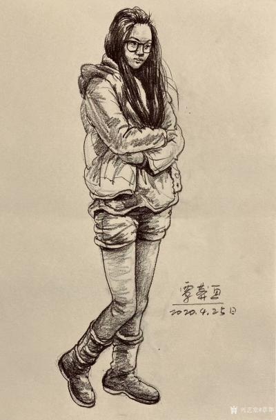 覃莽日记-人物肖像速写作品欣赏，覃莽2020五一假期人物速写习作汇总，请欣赏。【图4】