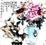 姚玲日志-国画牡丹花鸟画作品《霓裳舞曲艳新妆,富贵春风霭画堂,美宴花王【图2】