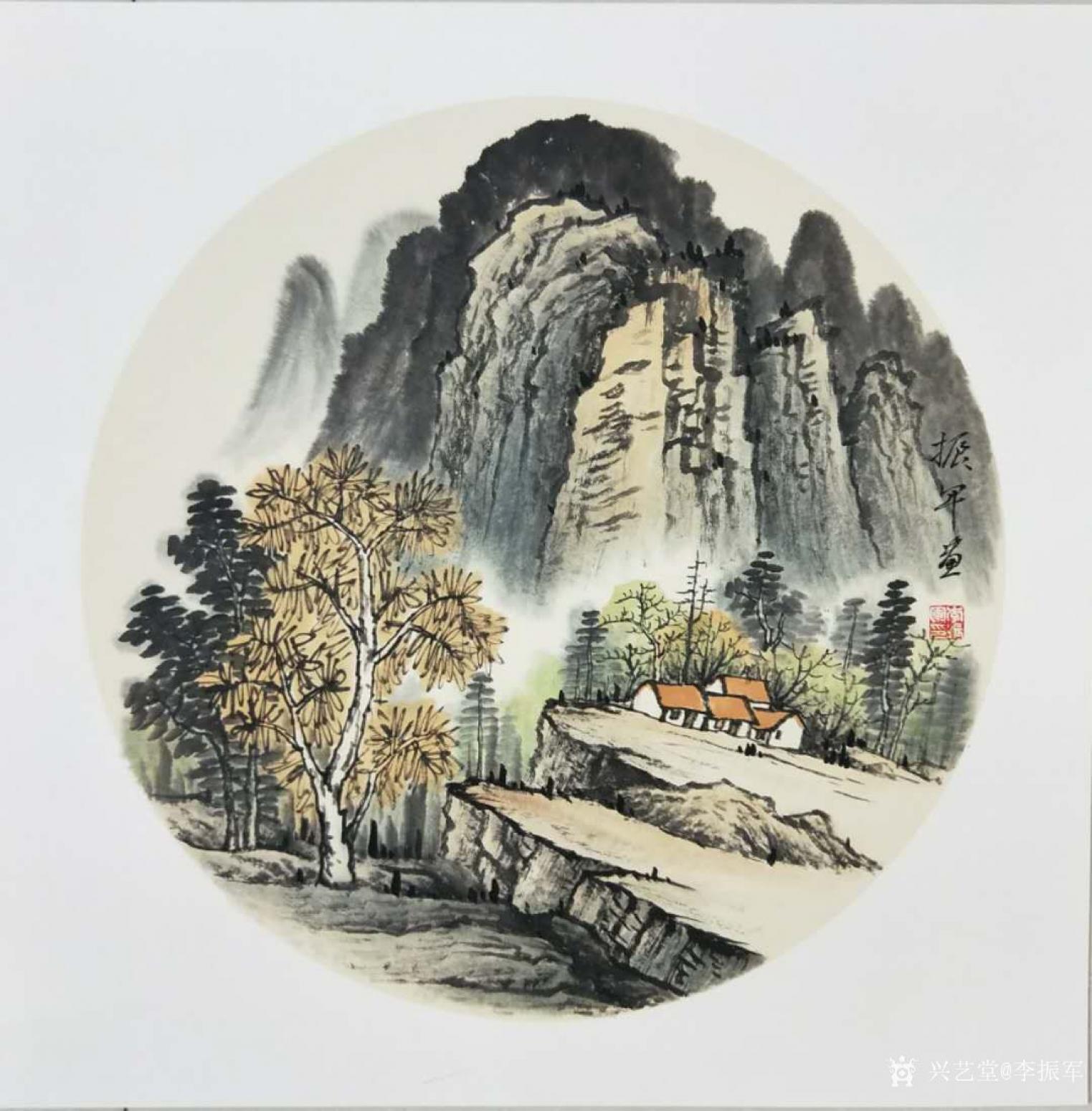李振军国画作品《仿古山水（1）》