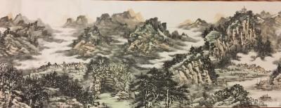 刘应雄日记-刘应雄《潇湘揽胜图》国画山水画长卷新作。此卷描绘的是从九嶷山湘江源至永州萍岛至祁【图5】