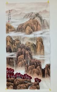 艺术品图片：艺术家18365693989国画作品名称《清江雨后.秋韵》价格500.00 元