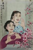 艺术家徐景莲日记:国画工笔人物画新冠肺炎疫情题材《万锦颜开》《春意浓》；刚完成【图1】