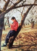 艺术家凌振宁日记:油画人物画《穿红衣服的农家姑娘》；
画的是一种情怀，看画似【图0】