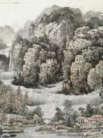 艺术家陈庆明日记:新创作的6尺国画山水画作品《春之韵》，愿祖国的江山春意盎然，【图1】