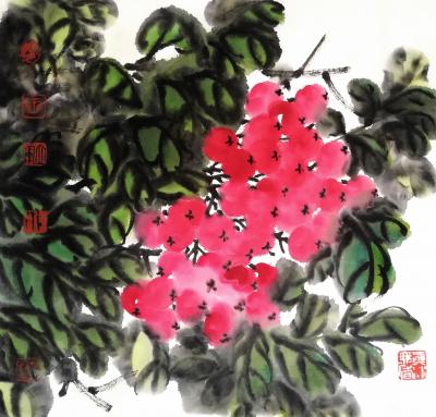 王立军日记-国画花鸟画《鸿运当头》两幅作品，请欣赏。【图2】