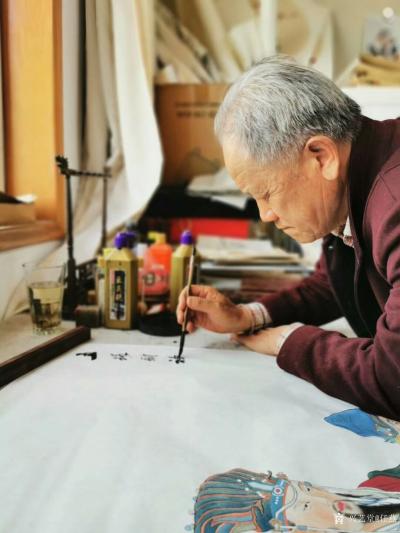 任燕收藏-国画人物画《阿耨观音》作品尺寸四尺竖幅68X138CM;
国画人物画《大慈大悲【图6】