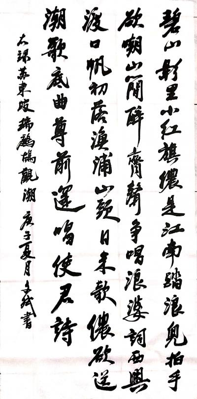 陈文斌日记-书法作品录苏东坡瑞鹧鸪观潮！【图1】