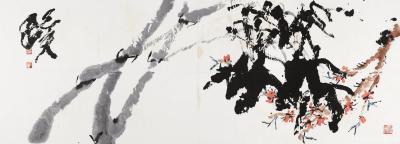 鉴藏文化日记-胡画胡说——《卅又二》图文——崔大有
画不可无理，但妙不在理。
笔墨是一种素【图20】