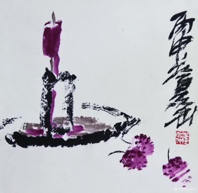 鉴藏文化收藏-崔大有（石缶）丙申年花鸟、山水画作品选【图35】