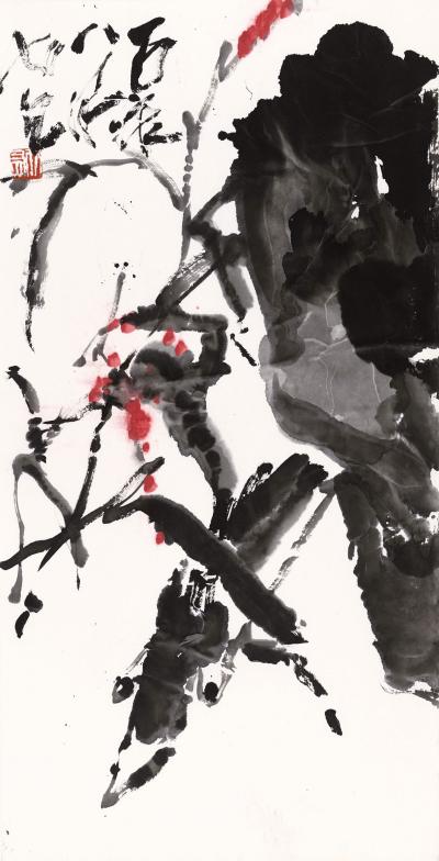 鉴藏文化收藏-作品名称：逍遥游;类别：写意花鸟
尺寸：66:33
款识：己亥八月七日
钤【图1】