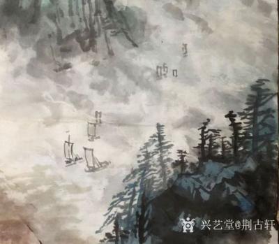 荆古轩日记-山有阴阳向背，石有三面之说。悟性画理习作偶得。
荆古轩近期山水习作。
【图3】