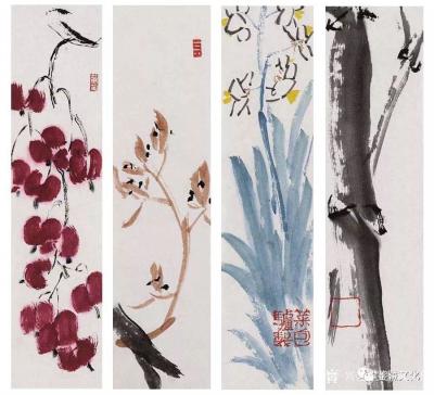 鉴藏文化日记-类别：写意花鸟画；作品名称：二十四节气册页；
尺寸：22:8:24
款识：无【图1】