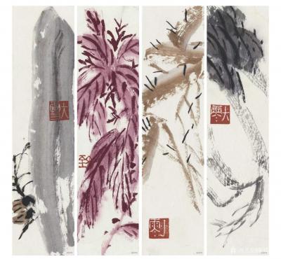 鉴藏文化日记-类别：写意花鸟画；作品名称：二十四节气册页；
尺寸：22:8:24
款识：无【图9】