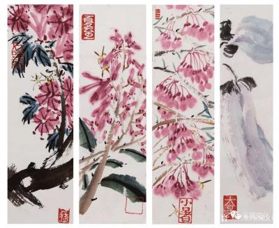 鉴藏文化日记-类别：写意花鸟画；作品名称：二十四节气册页；
尺寸：22:8:24
款识：无【图18】