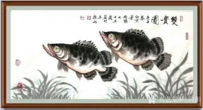 叶向阳日记-国画花鸟画《双贵图》，魚翔浅底、悠然自得。
庚子年春，叶向阳七十五岁画於五指山【图2】