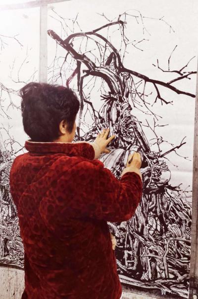 马培童日记-童心写历（4）焦墨画大写意特点一（即兴画大写意和创作大写意）。
  焦墨画看起【图3】