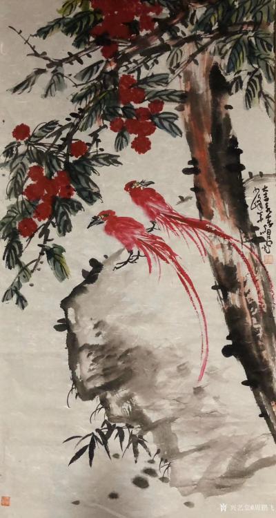 周鹏飞日记-庚子年新作国画花鸟画《笑猪图》《大吉秀春》《秋兴图》；
世界太疯狂，不如待书房【图2】