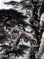 艺术家罗树辉日记:国画山水松树《万斛珠玉倾天来》，作品尺寸四尺竖幅，丁酉年春罗【图1】