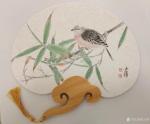 安士胜日志-国画工笔画扇面小品《竹子鸟雀》；安士胜新作分享；
我喜欢画【图1】