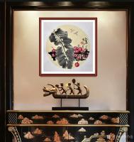 艺术家季乃仓日记:国画花鸟画小品装饰上墙效果图片欣赏；季乃仓作品欣赏；
  【图1】