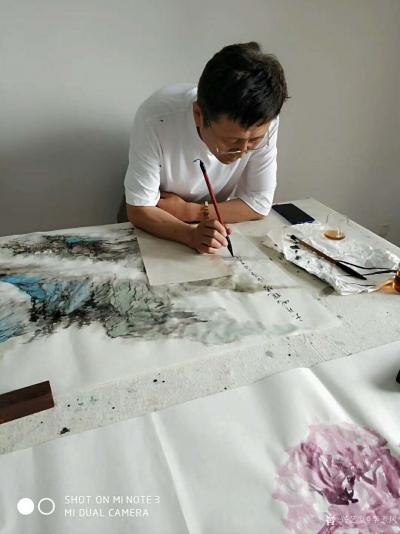 李玉凤收藏-著名书画家卢光华院长,中国美家协会会员！
 精心创作的四尺整张国画山水画《天井【图2】