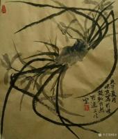 艺术家梁京日记:自然野逸国画花鸟画水墨兰花作品欣赏；
 庚子年夏月梁京写於【图2】