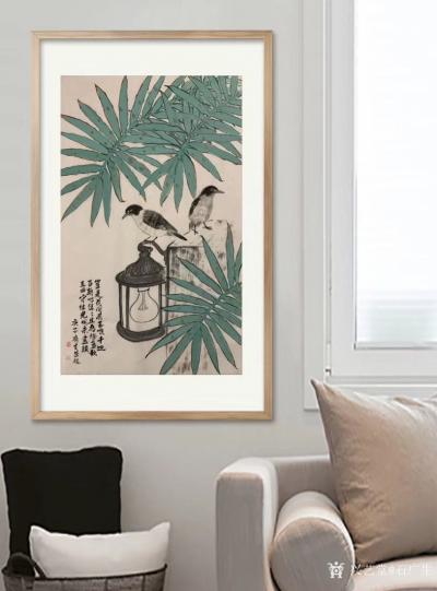 石广生日记-国画花鸟画《守住光明》，作品尺寸三尺竖幅，庚子年石广生表意画作品；
是日偶见小【图2】