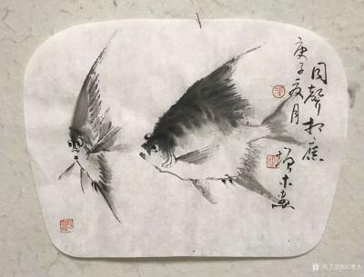 冯增木日记-杂纸杂画一一试用各种不同的纸作画，画出来的鱼效果也各有千秋！请欣赏【图1】