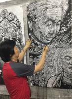 艺术家马培童日记:《苦功修练，方能成佛》马培童焦墨画感悟笔记（159） 
 【图0】