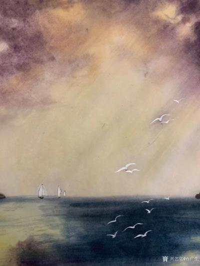 石广生日记-无意戏墨成西画，比萨做成煎饼来。画本不应有东西之分，材料和笔法不同而已，画画就是【图1】