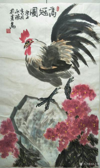 孙永臻生活-作品名称高冠图，规格60×97cm,高冠谐音高官，取吉祥美好的祝福！【图1】