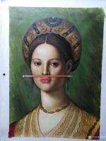 艺术家黎群日记:人物肖像油画订制，把你画成画变成一道美丽的风景；
美好的一【图1】
