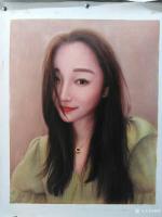 艺术家黎群日记:人物肖像油画订制，把你画成画变成一道美丽的风景；
美好的一【图5】