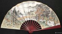 艺术家陈宏洲日记:国画山水画扇面作品《水阔山远》《幽居图》；
 在古代，扇子【图2】