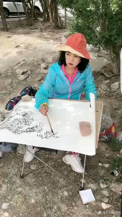 陈秀梅生活-一大早就出发去宁夏黄河大桥黄河金岸写生，这也是宁夏疫情降为三级第一次出门，但是想【图1】