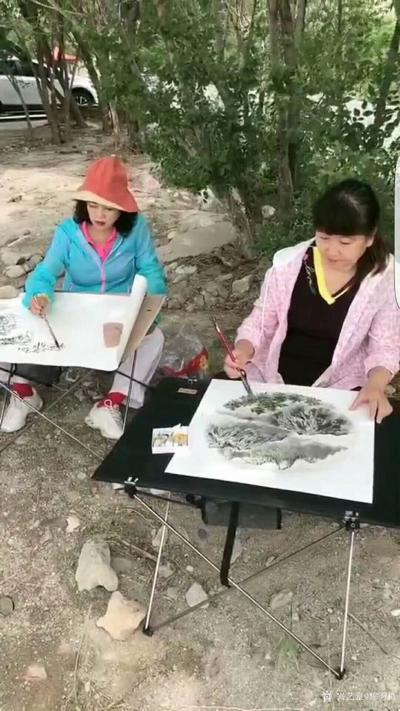 陈秀梅生活-一大早就出发去宁夏黄河大桥黄河金岸写生，这也是宁夏疫情降为三级第一次出门，但是想【图2】